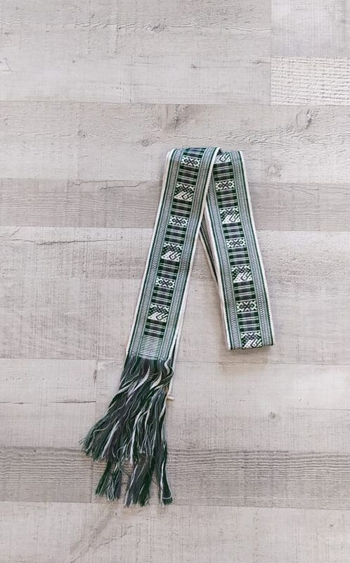 Faja Quechua Verde y Blanca