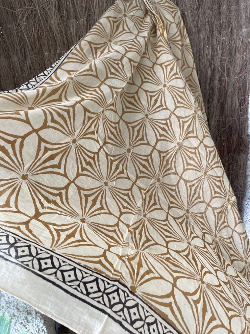 Kaftan Pareo Block Print Savannah - Imagen 3