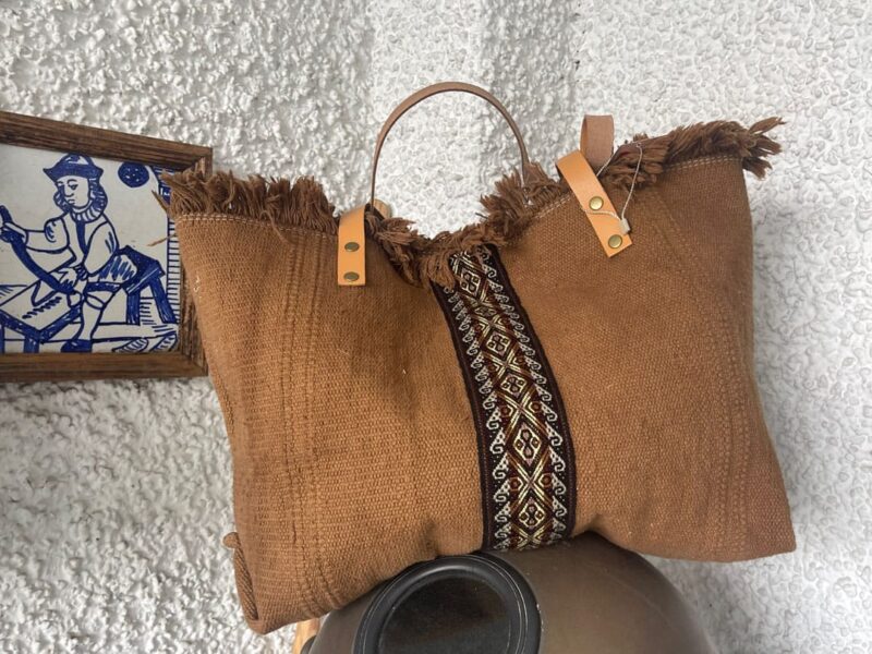 Bolso Lona Lula Marrón y amarillo - Imagen 3