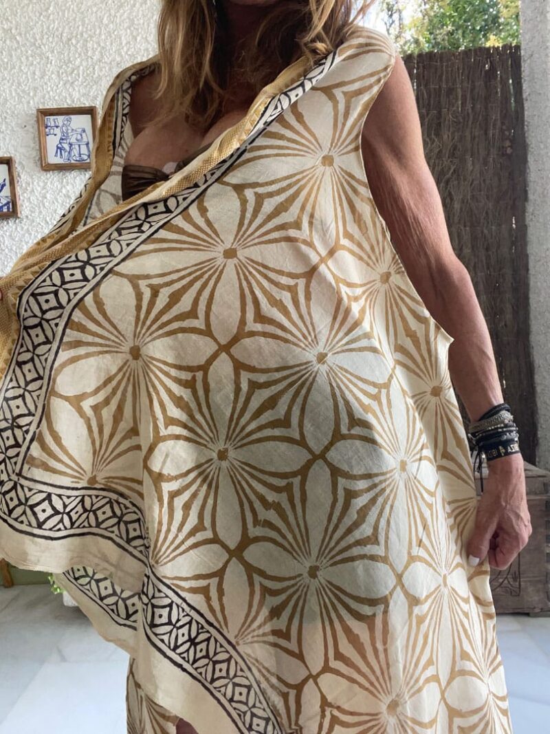 Kaftan Pareo Block Print Savannah