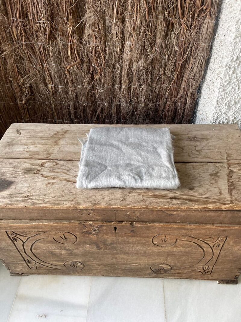Bufanda Alpaca gris claro - Imagen 3