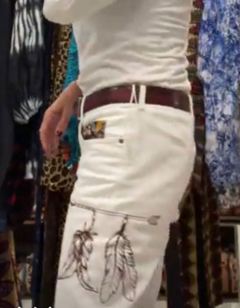 Pantalón blanco Vaquero logo Banjul - Imagen 3