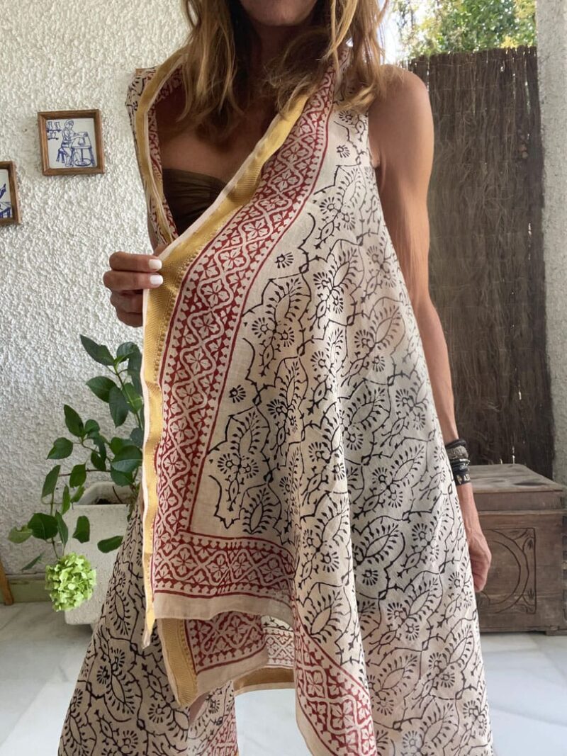 Kaftan Pareo Block Print Summer