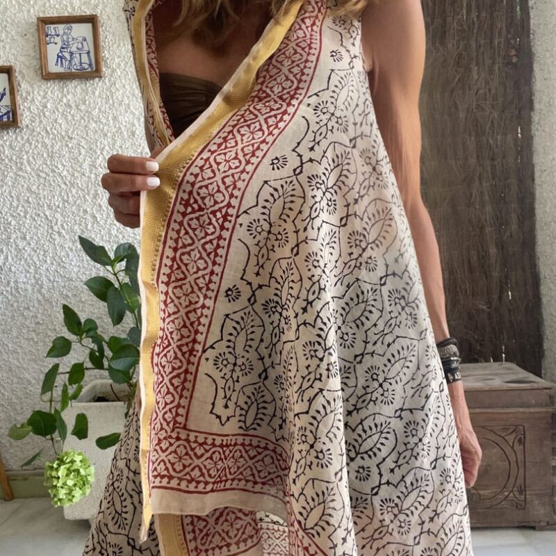 Kaftan Pareo Block Print Summer