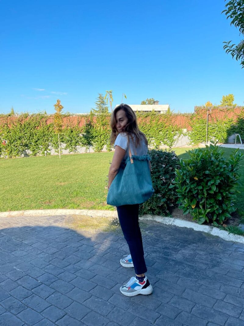 Bolso Lona Lula Azul Claro - Imagen 4