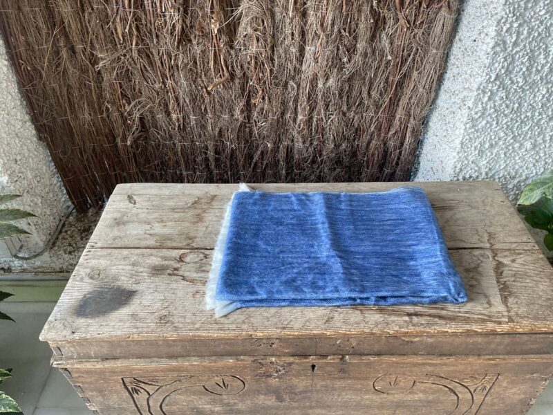 Bufanda Alpaca Azul Tejano - Imagen 3