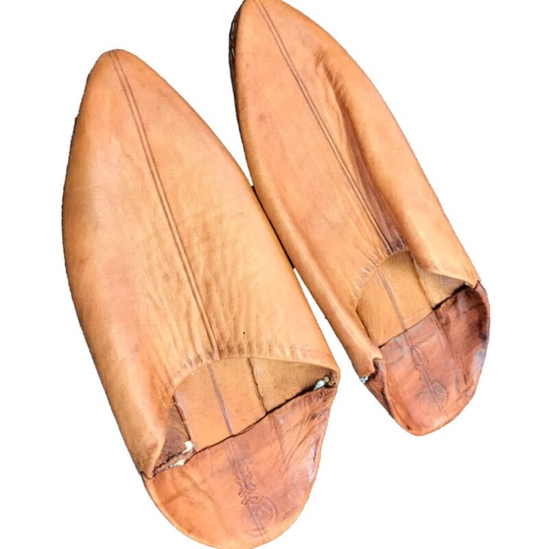 Babuchas de Cuero Marrón