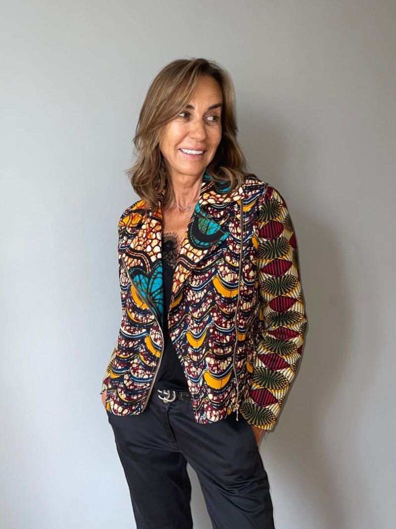 Chaqueta multi print tela Gambia
