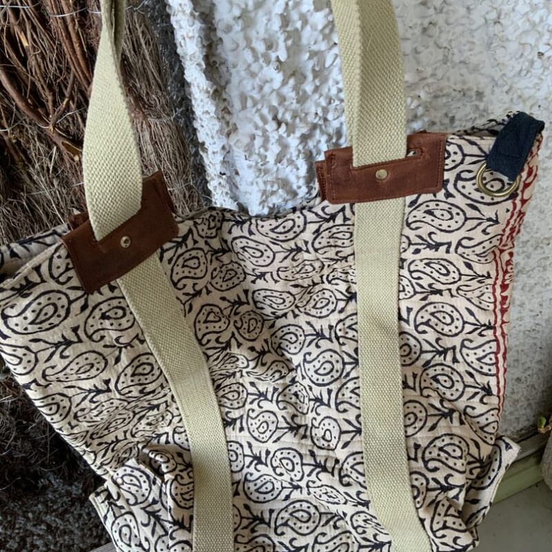 Bolsa de Tela Block Print Mirta