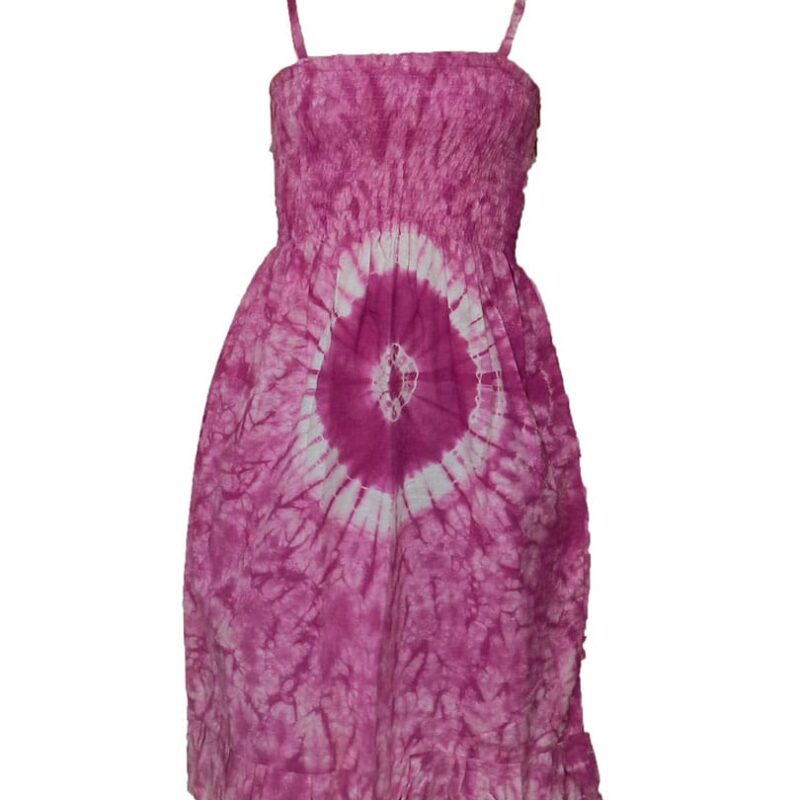 Vestido corto tirantes Bimba rosa