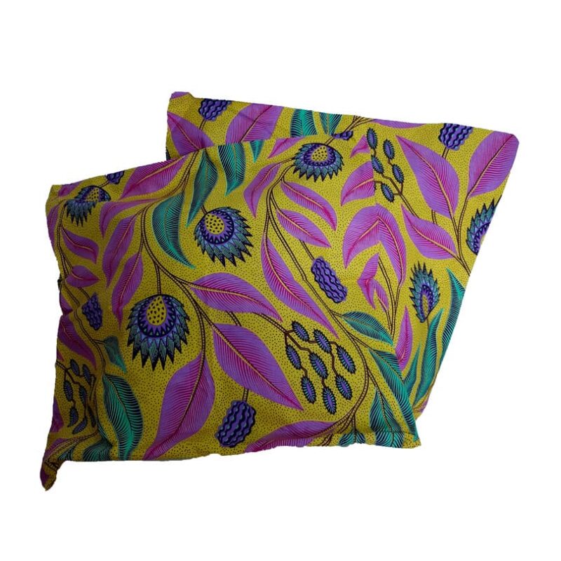 Cojín Amarillo Plumas 60x60cm