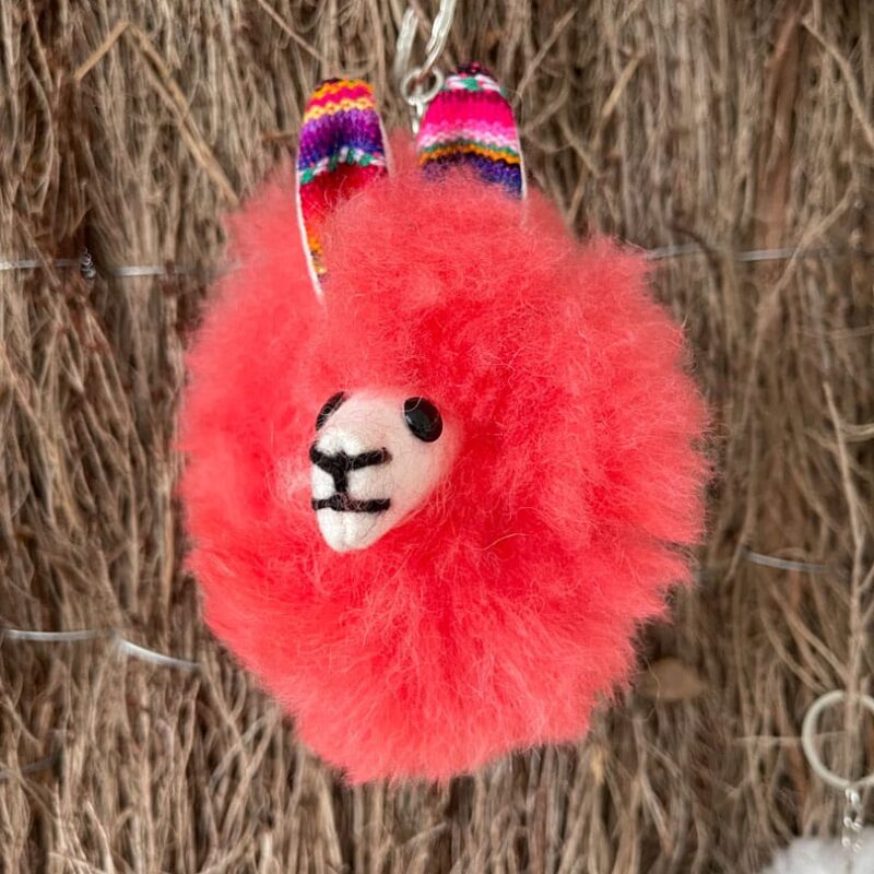 Llavero Alpaca Coral