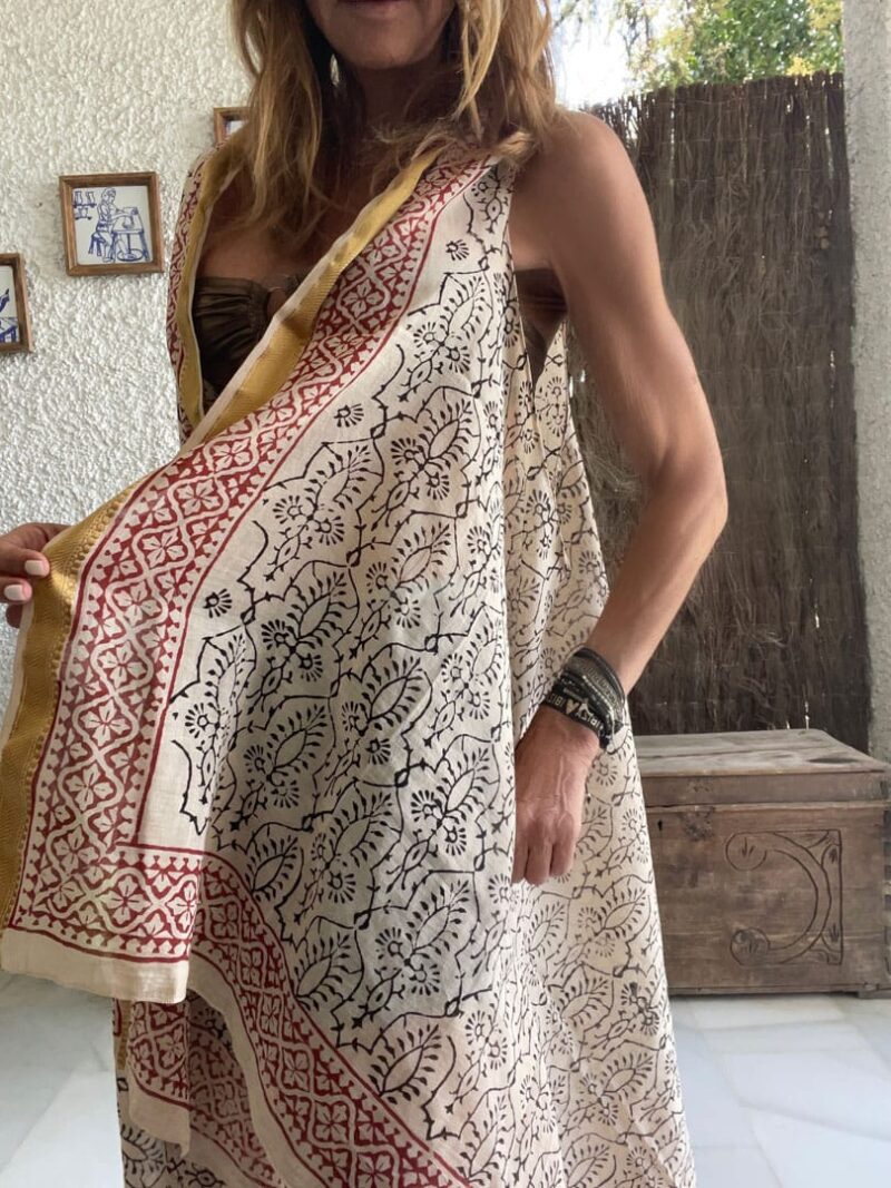Kaftan Pareo Block Print Sophia
