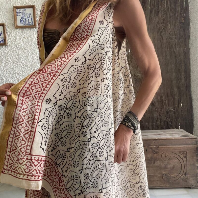 Kaftan Pareo Block Print Sophia