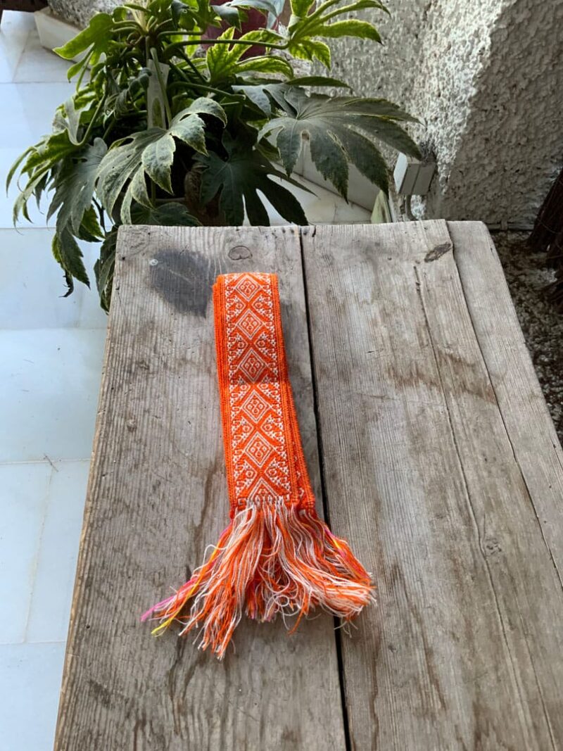 Faja Quechua Naranja y Blanca 3 - Imagen 2