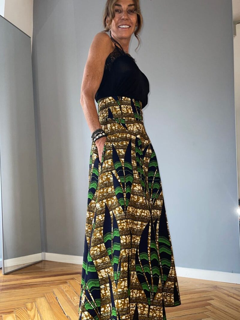 Falda Larga Multiprint Verde - Imagen 3