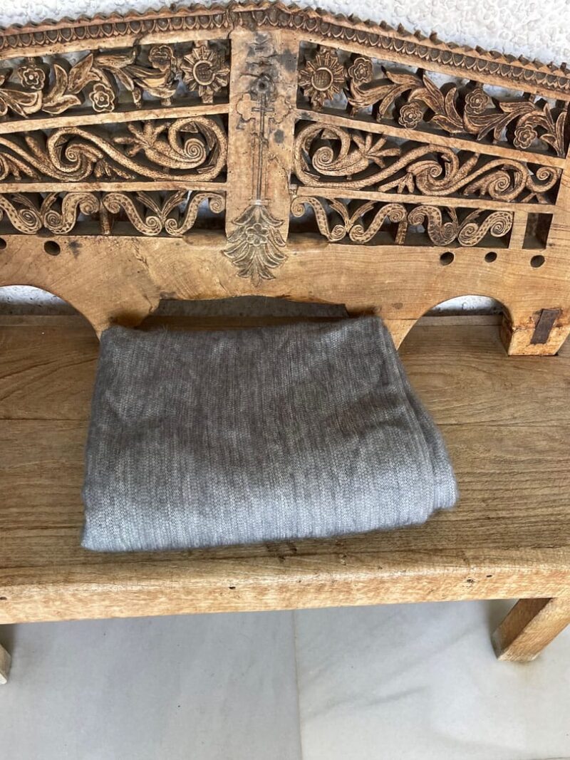 Manta Alpaca gris marengo