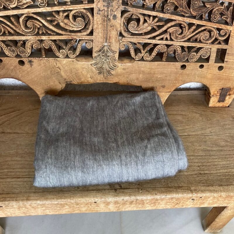Manta Alpaca gris marengo
