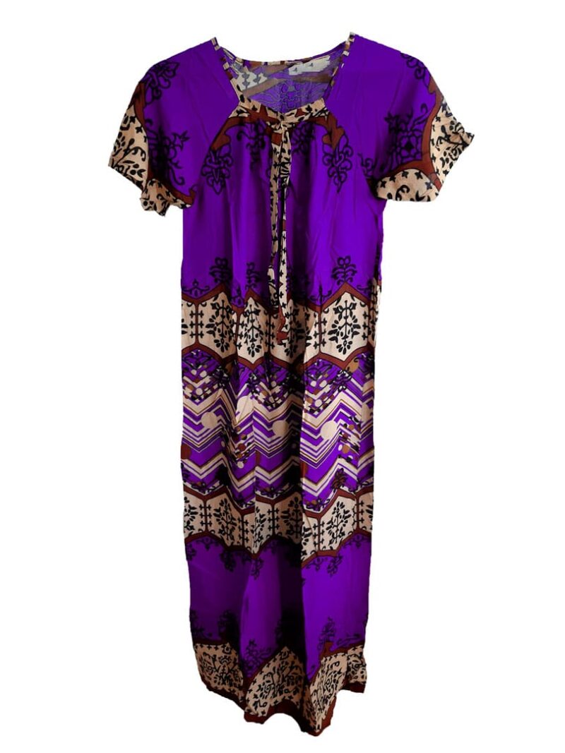 Vestido largo manga corta morado Kalimba