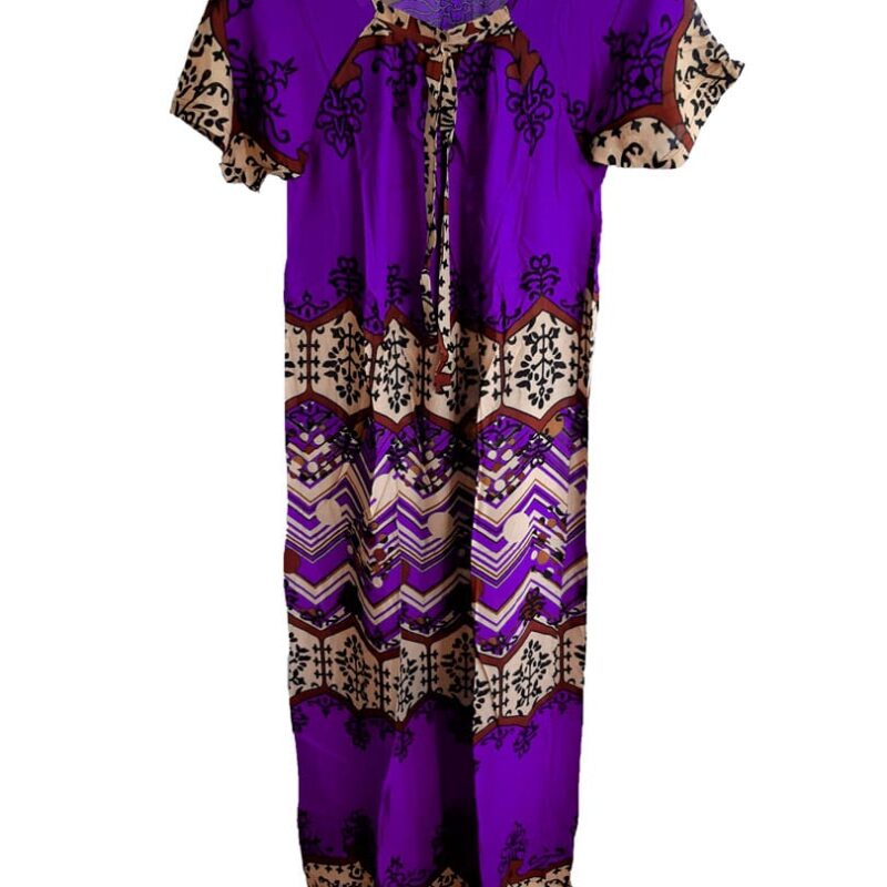 Vestido largo manga corta morado Kalimba