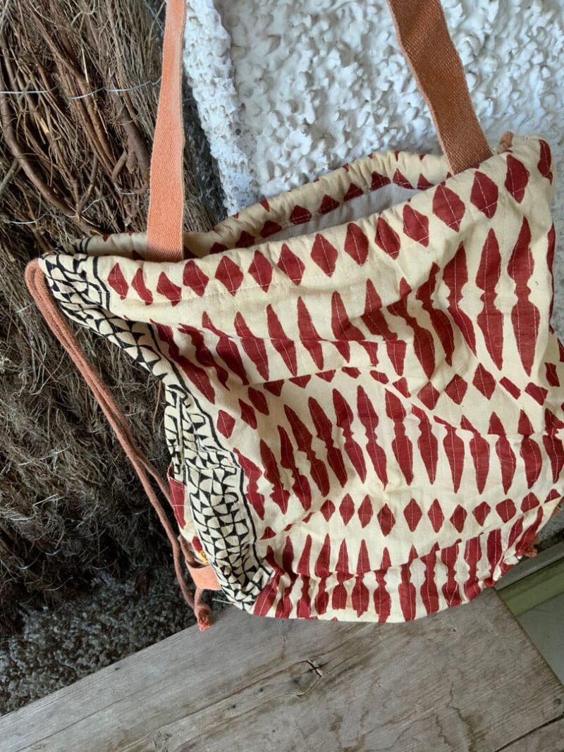 Mochila de Tela Block Print Sara