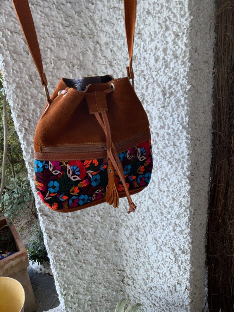 Bolso Ante Bordado Sky - Imagen 2