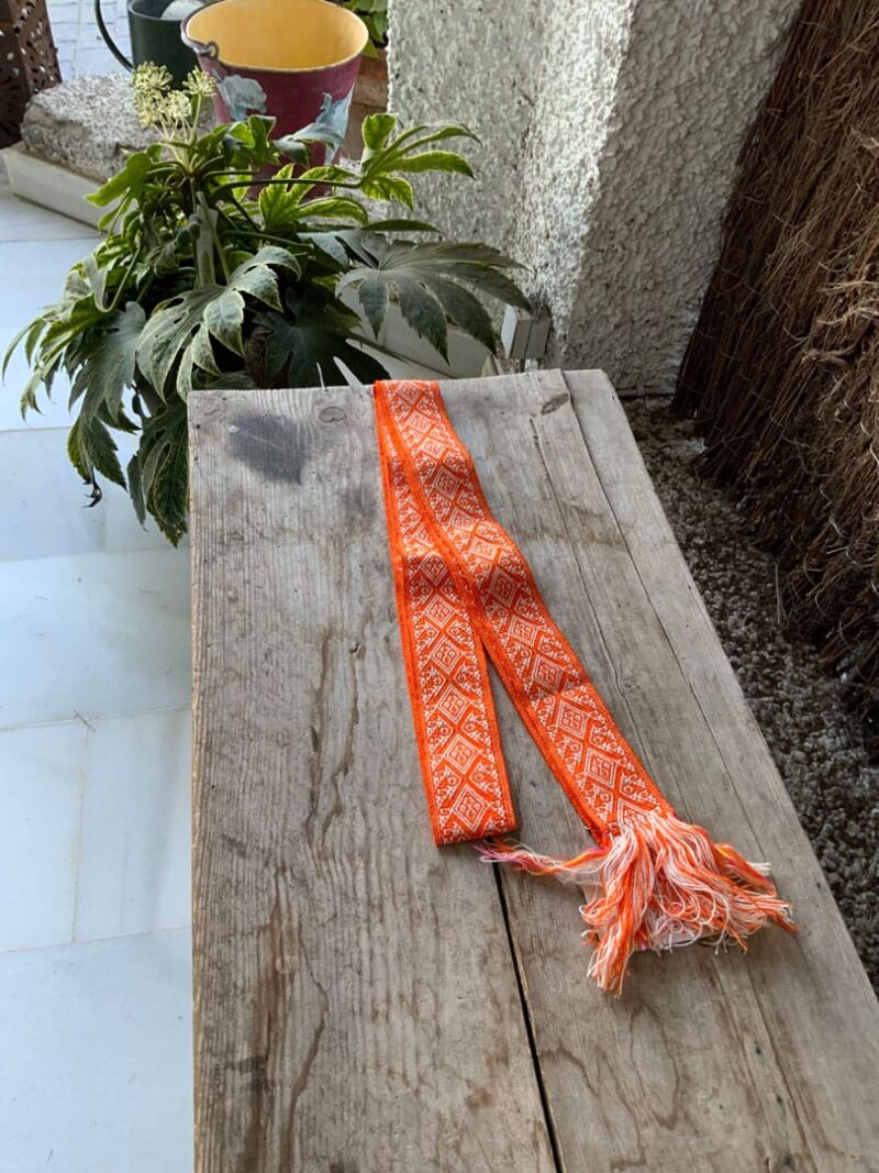 Faja Quechua Naranja y Blanca 3 - Imagen 5