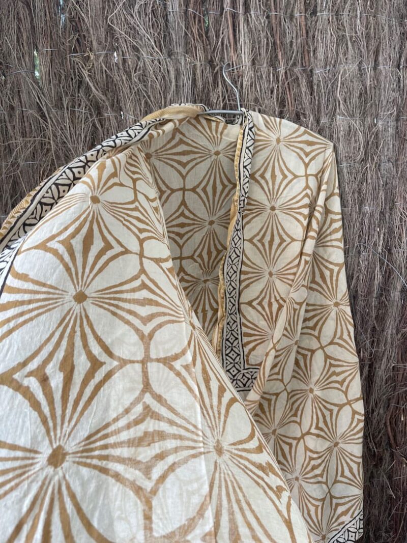 Kaftan Pareo Block Print Savannah - Imagen 6