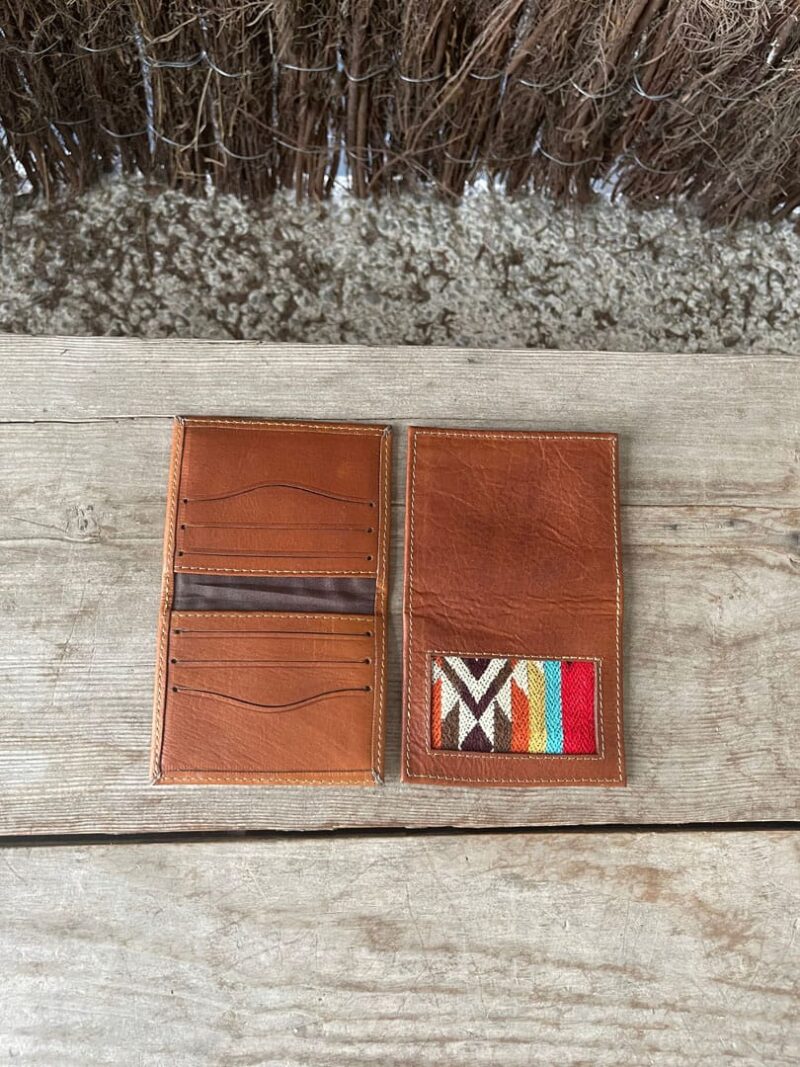 Cartera piel rústica cámel Rob