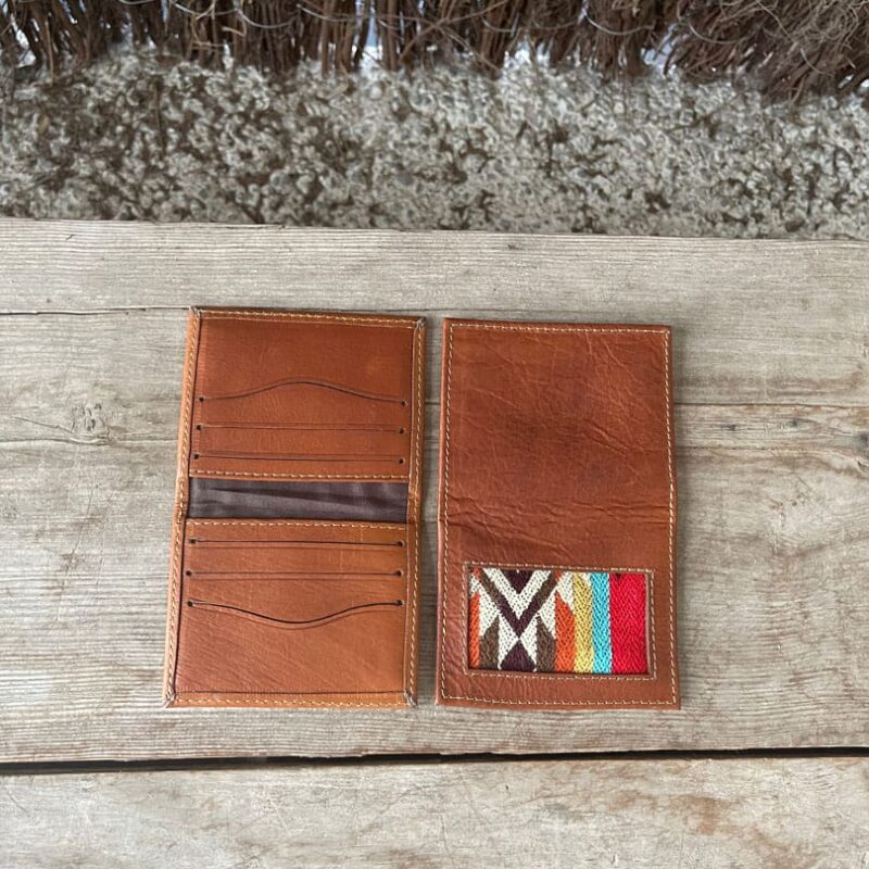 Cartera piel rústica cámel Rob