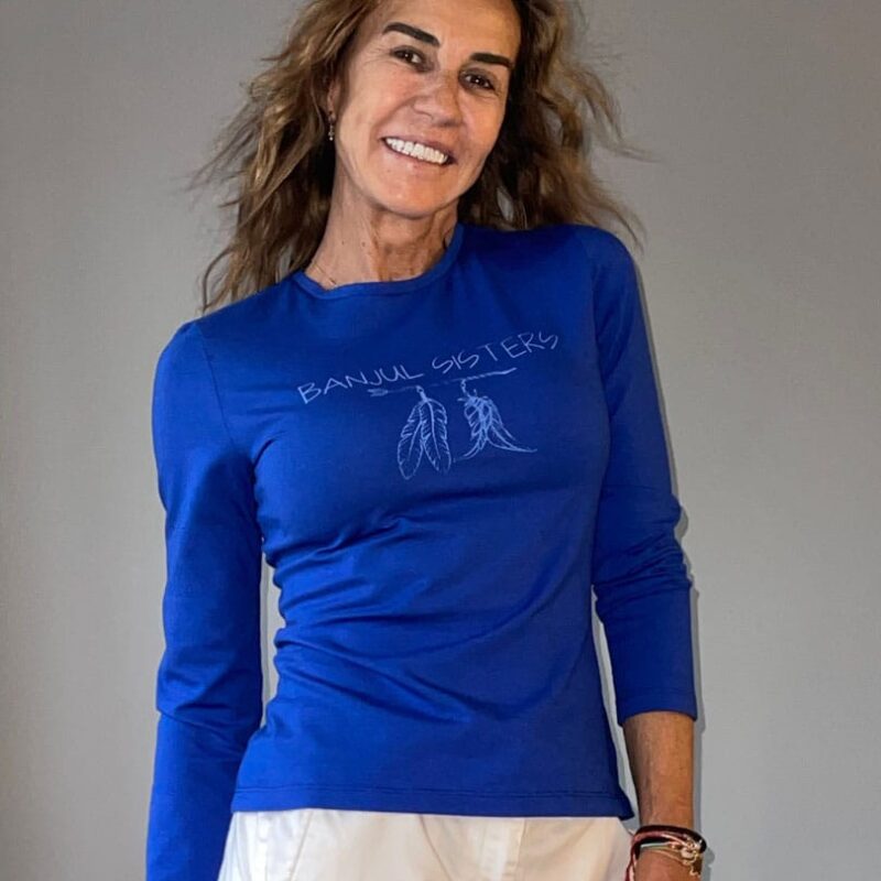 Camiseta Algodón Banjul Sisters Azulona