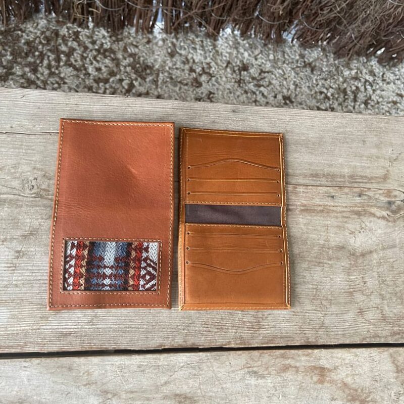Cartera piel rústica cámel Sue