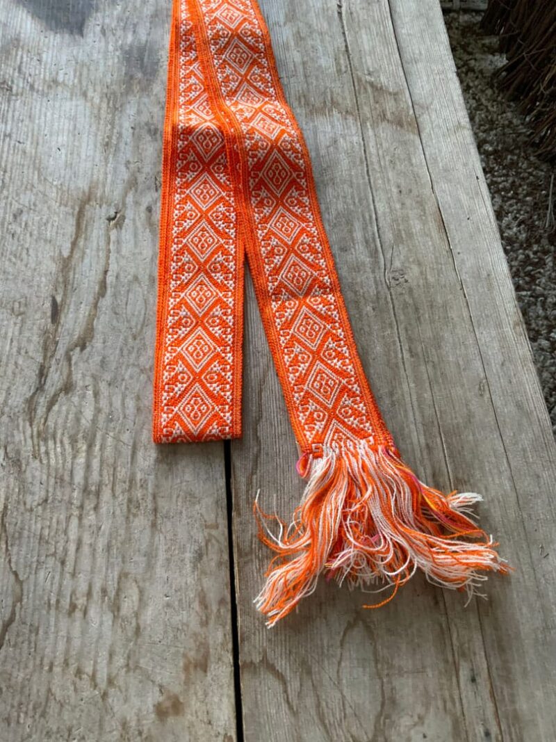 Faja Quechua Naranja y Blanca 3 - Imagen 3