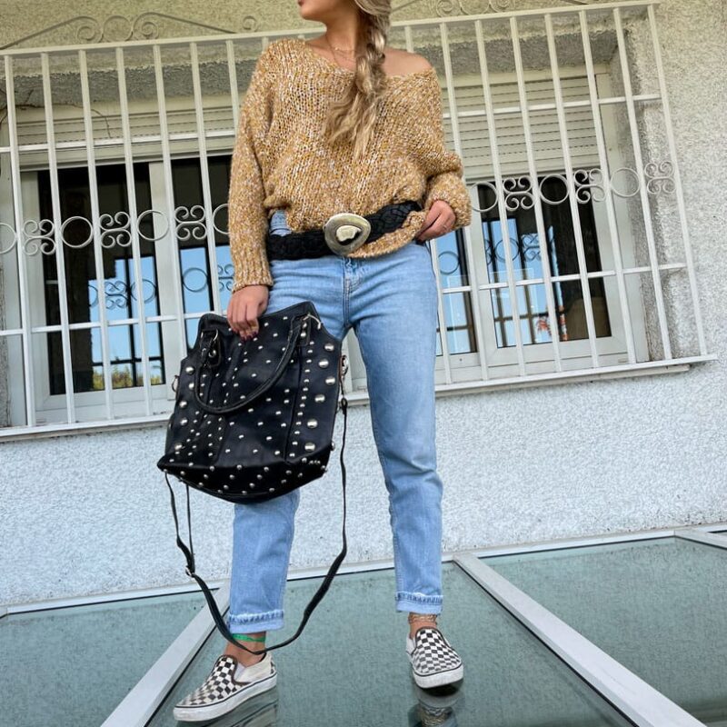 Jersey de Lana Color Mostaza