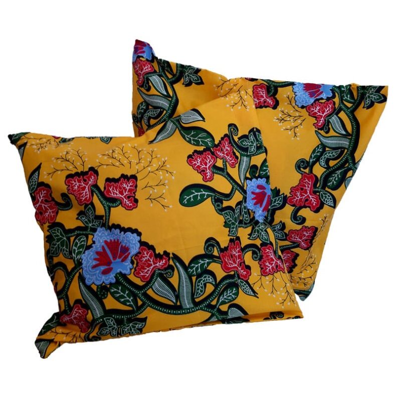 Cojín Amarillo Flores 50x50cm