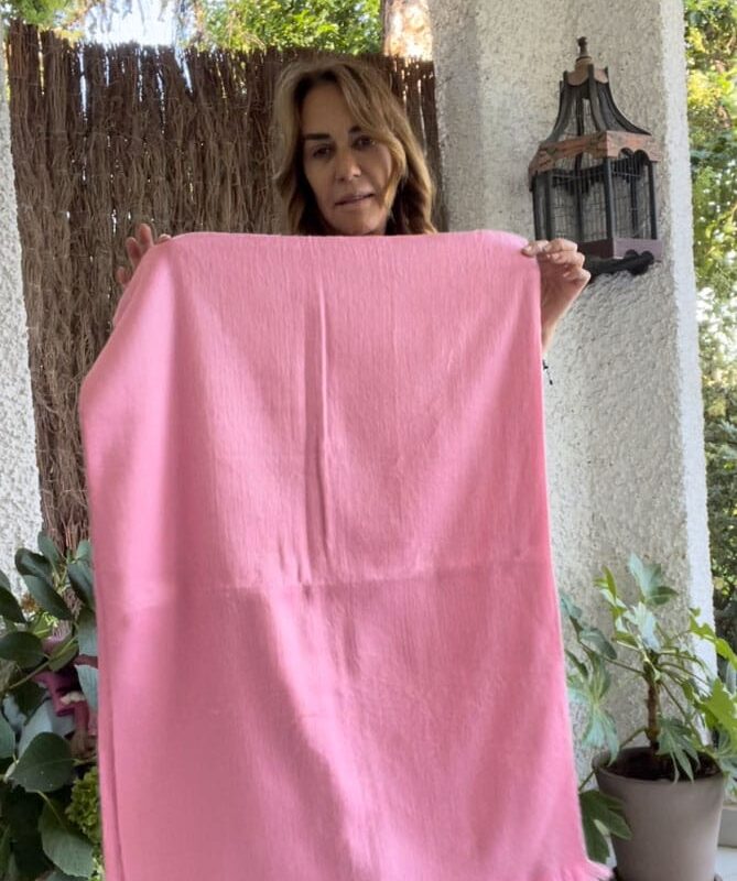 Bufanda Alpaca rosa chicle