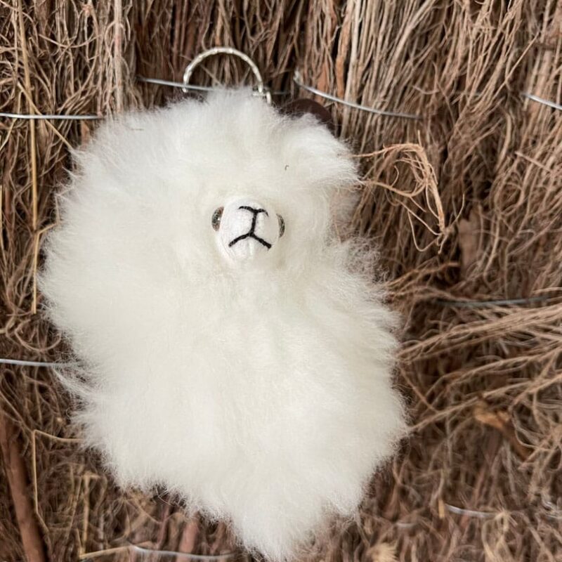 Llavero Alpaca Blanca