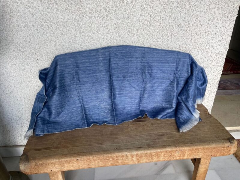 Bufanda Alpaca Azul Tejano