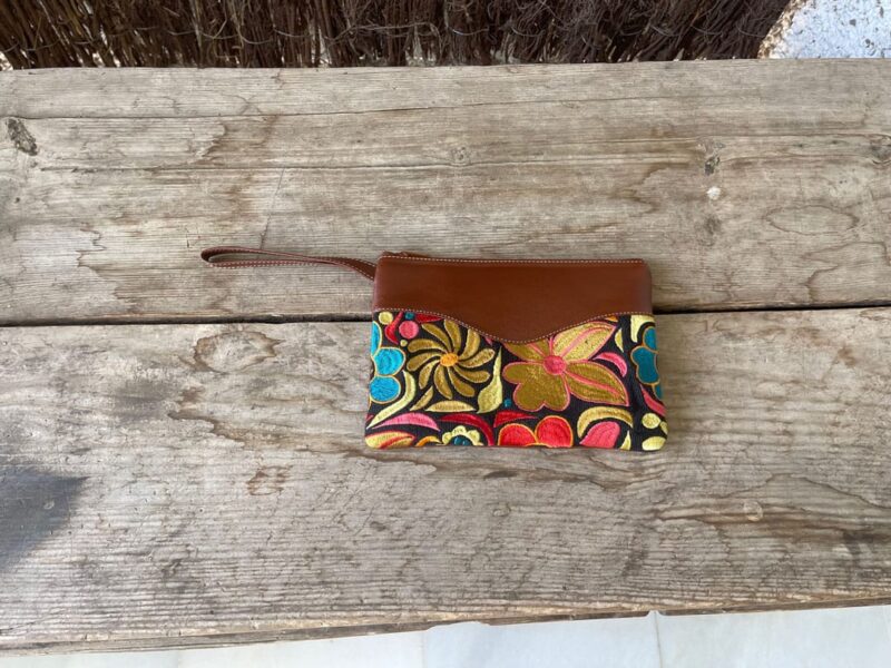 Clutch Pequeño Cuero Sand - Imagen 2