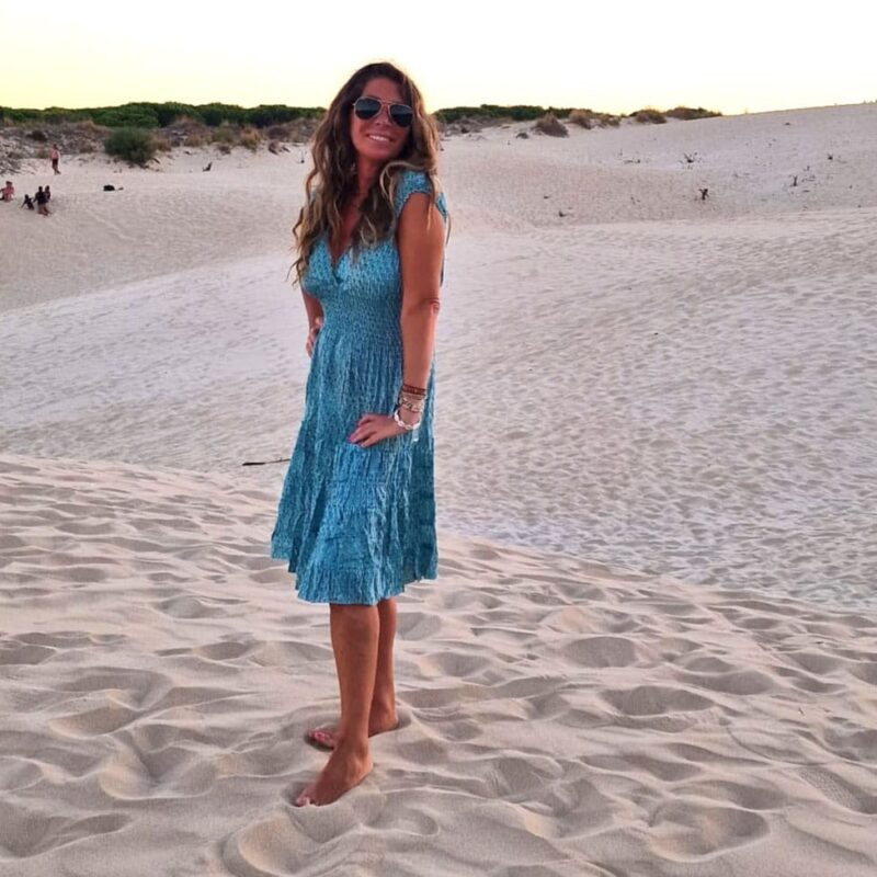 Vestido Hombrera corto Navy