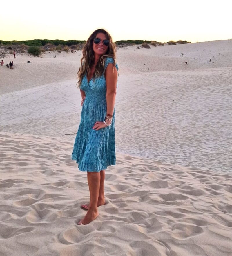 Vestido Hombrera corto Navy