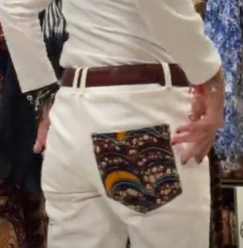Pantalón blanco Vaquero logo Banjul - Imagen 4