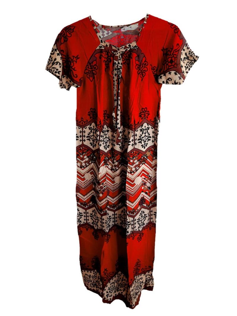 Vestido largo manga corta rojo Suma
