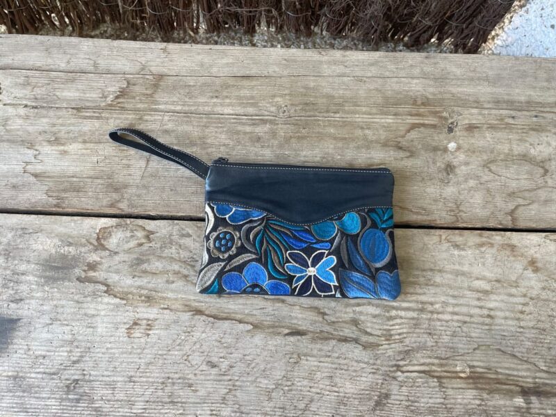 Clutch Pequeño Cuero Blue - Imagen 2