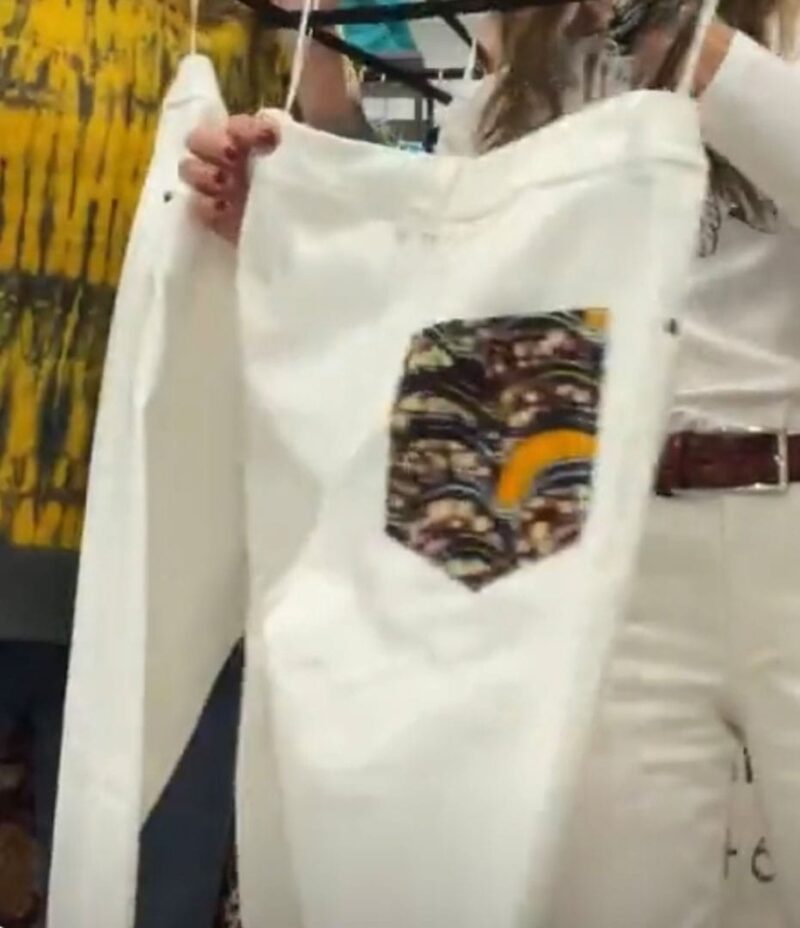 Pantalón blanco Vaquero logo Banjul - Imagen 2
