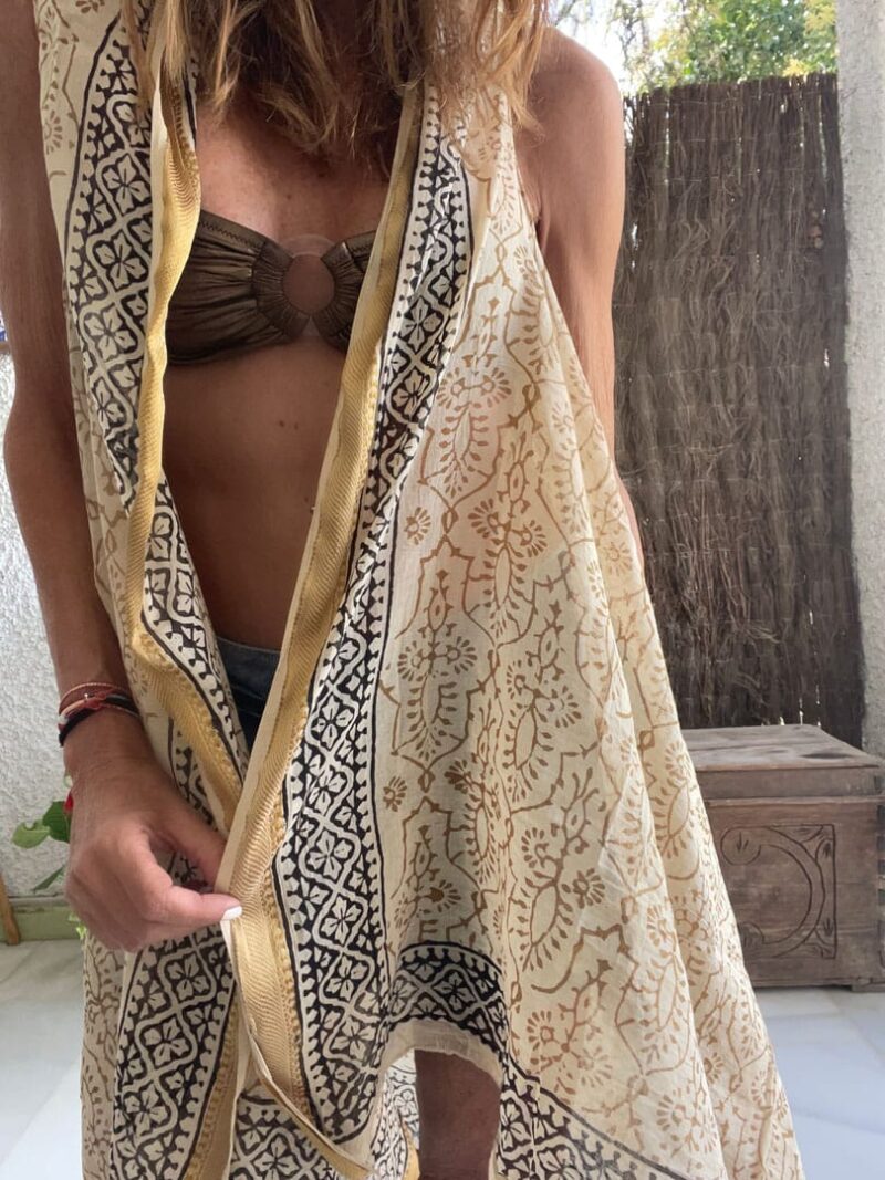 Kaftan Pareo Block Print Sonia - Imagen 2