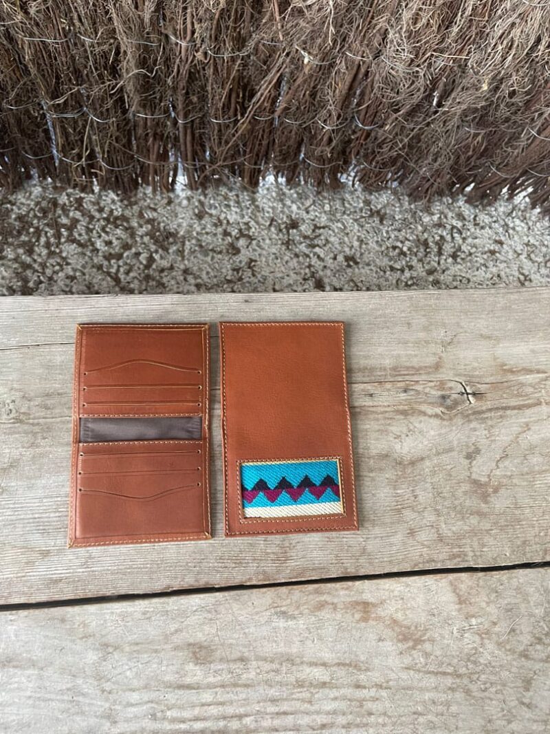 Cartera piel rústica cámel Peter