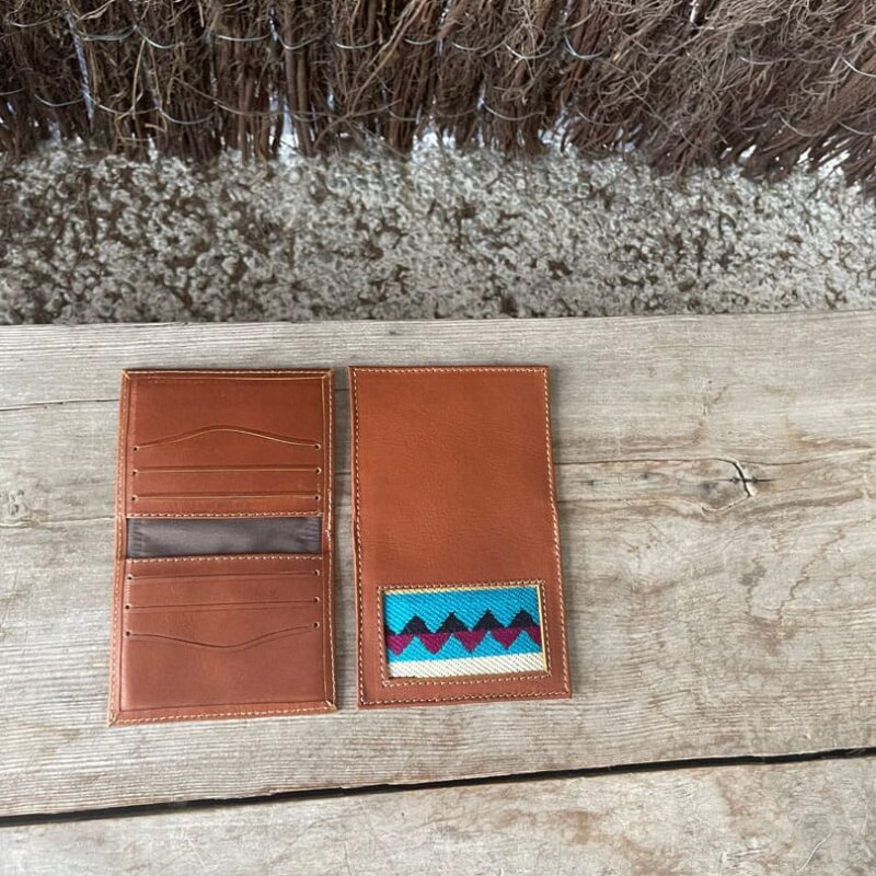Cartera piel rústica cámel Peter