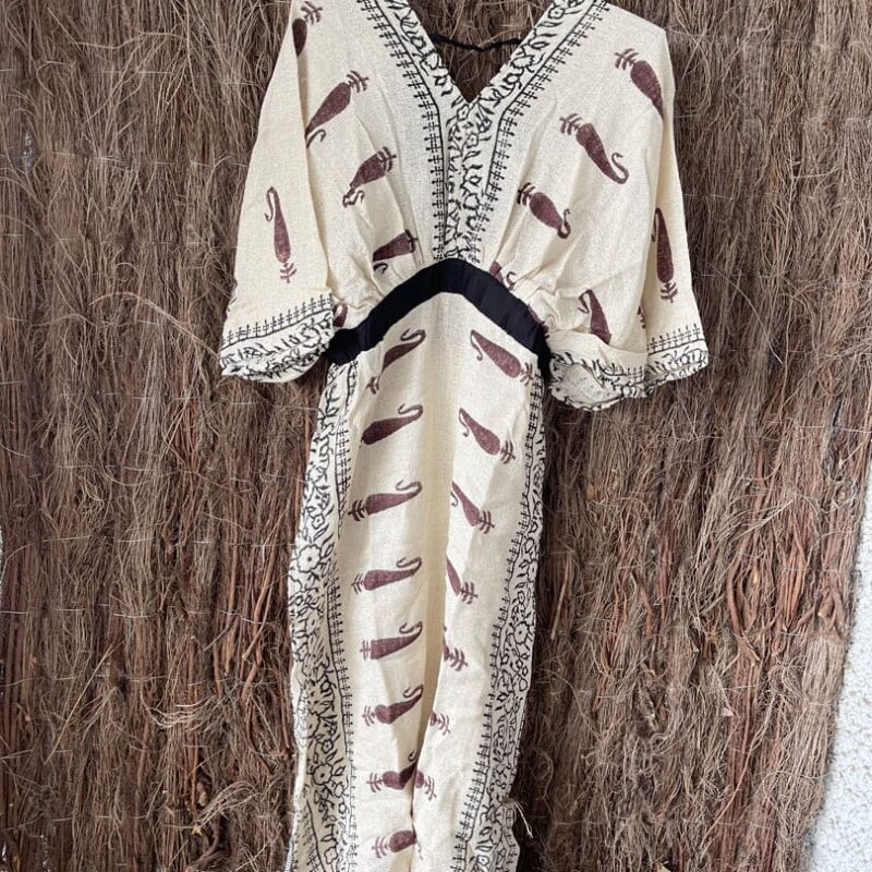 Vestido Net Malay Ocre