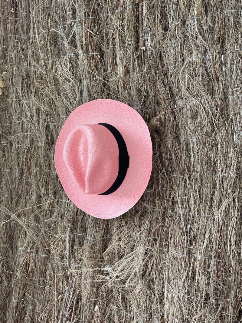 Sombrero Rosa cinta negra - Imagen 2